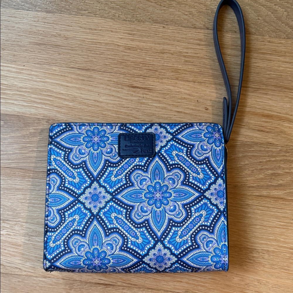 Liberty Blue Floral Clutch Wristlet